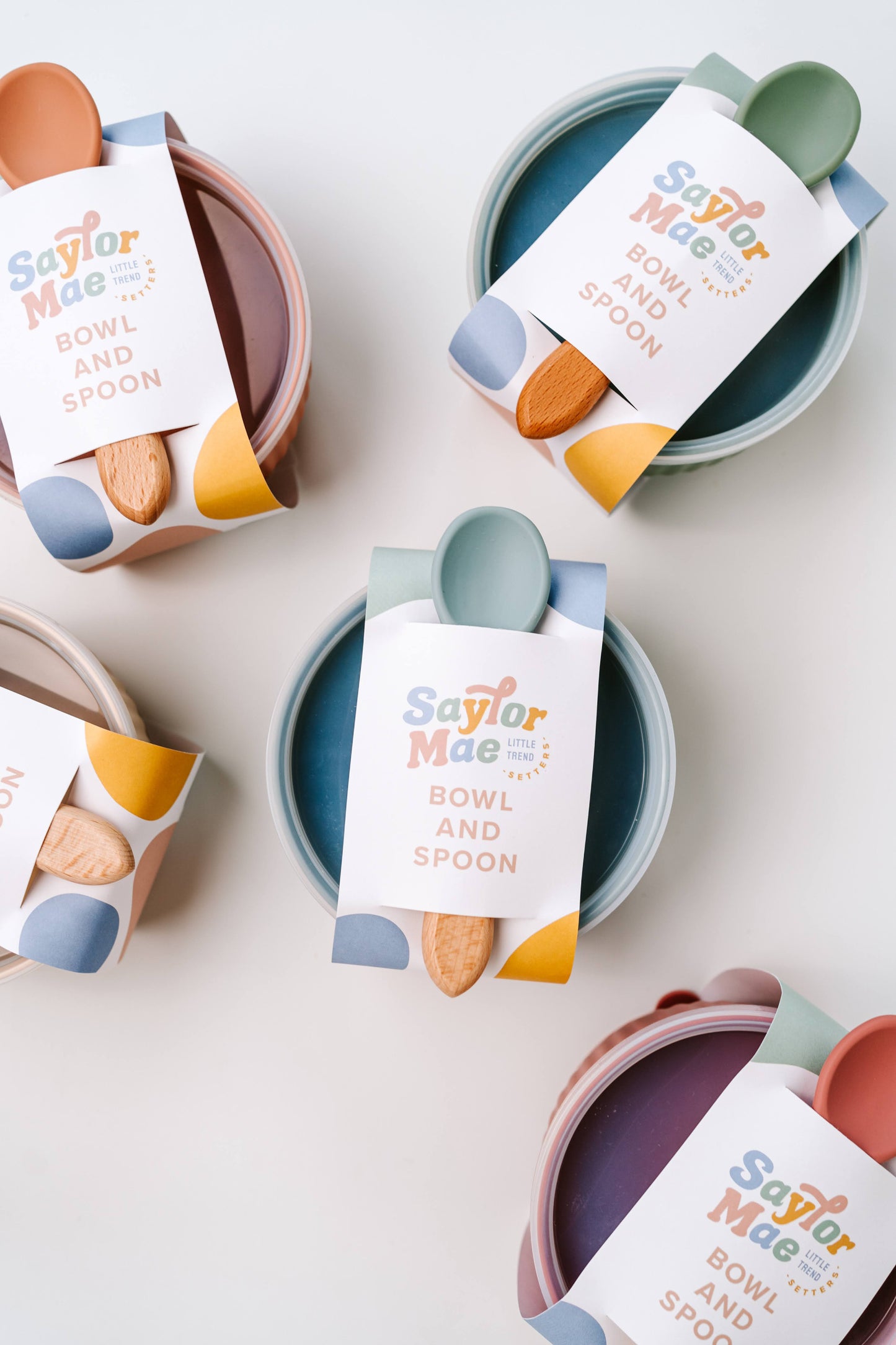 Saylor Mae Silicone Ribbed Suction Bowl with Lid and Spoon - Toffee Coral