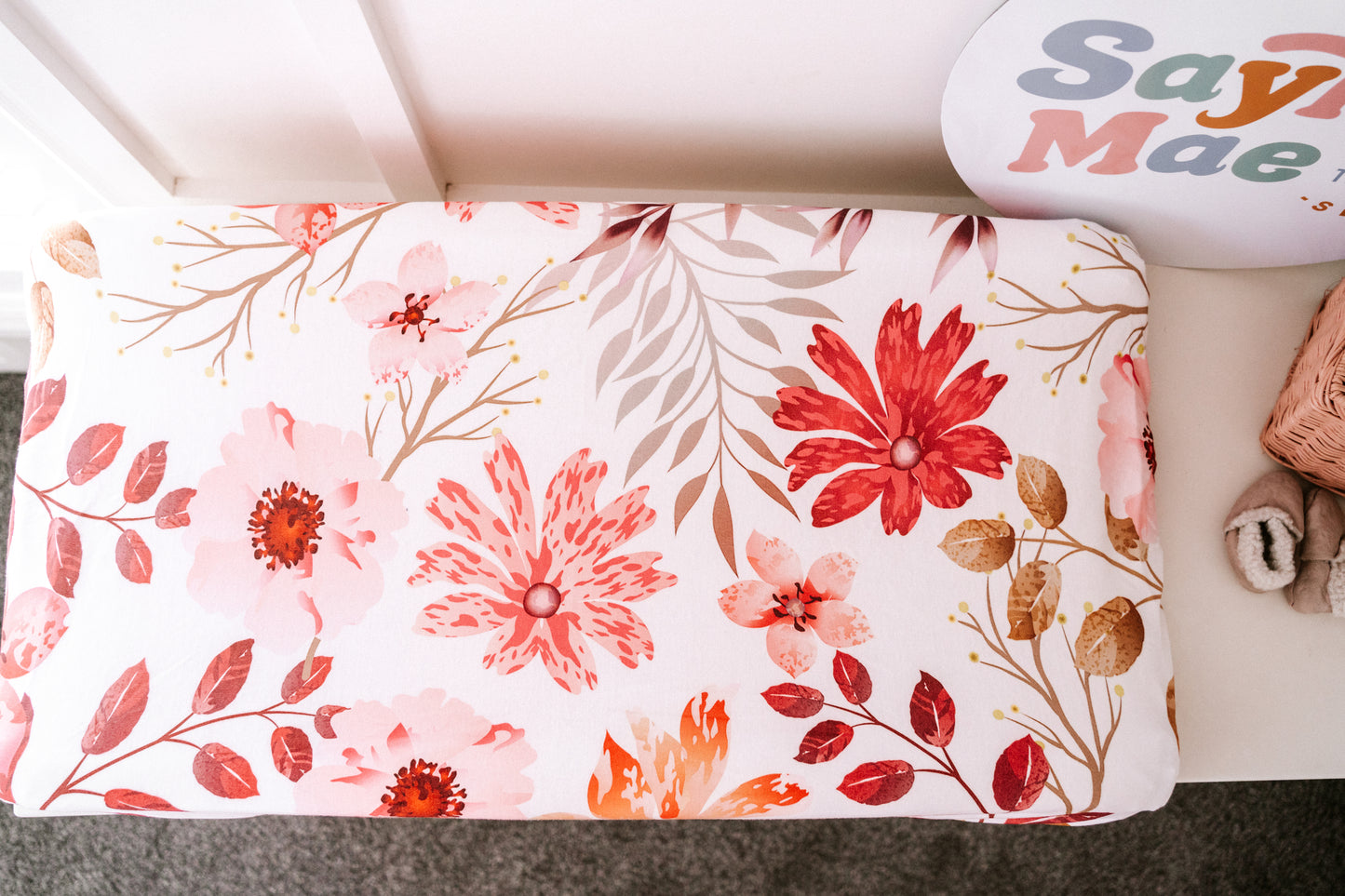 Saylor Mae Fitted Bassinet Sheets / Change Mat Cover - Sienna