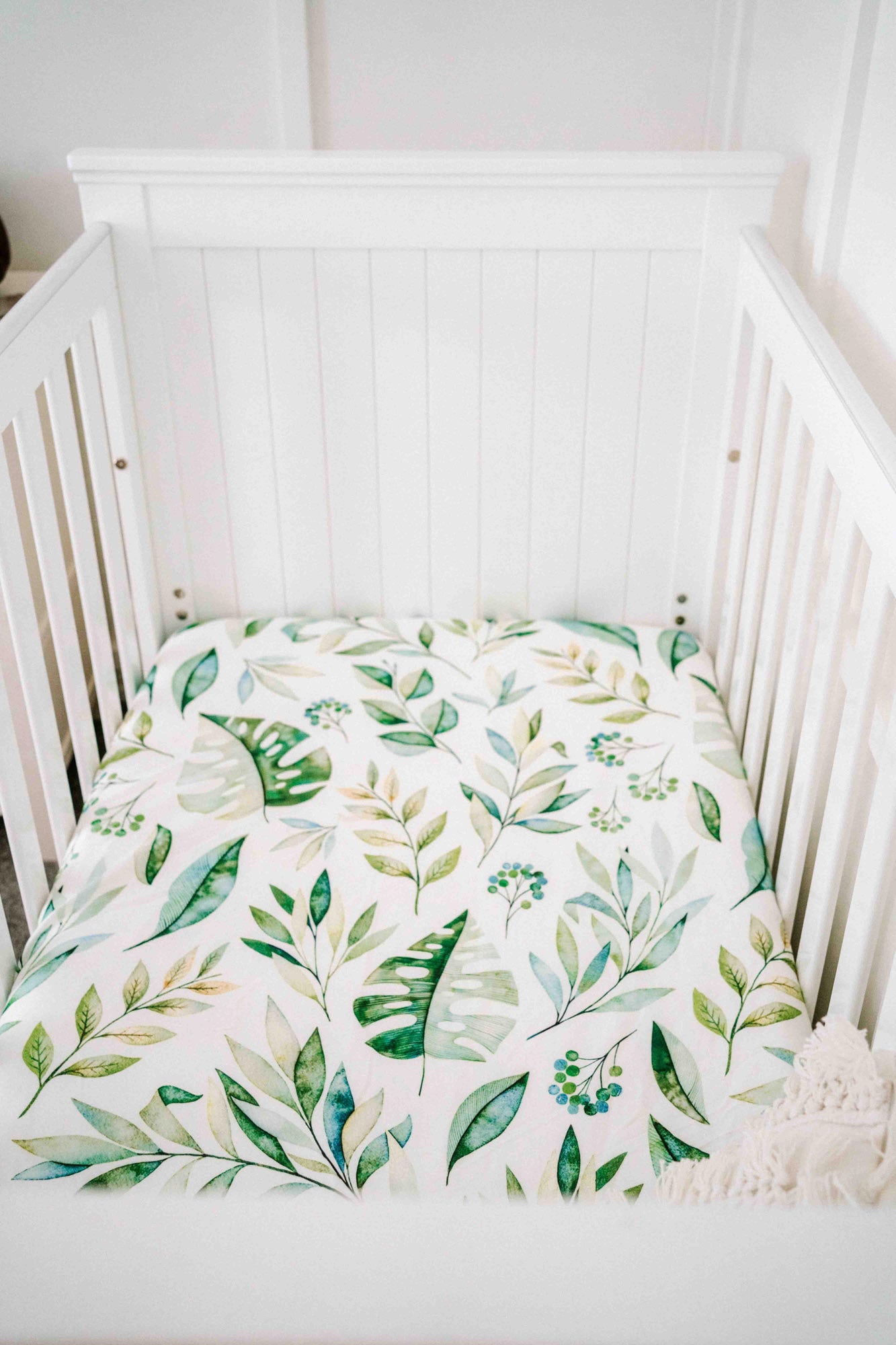 Saylor Mae Fitted Cot Sheets – Olive