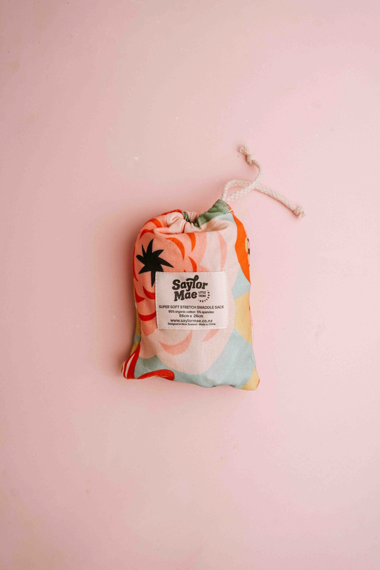 Saylor Mae Swaddle Sack Sets - Summer Botanicals with headband