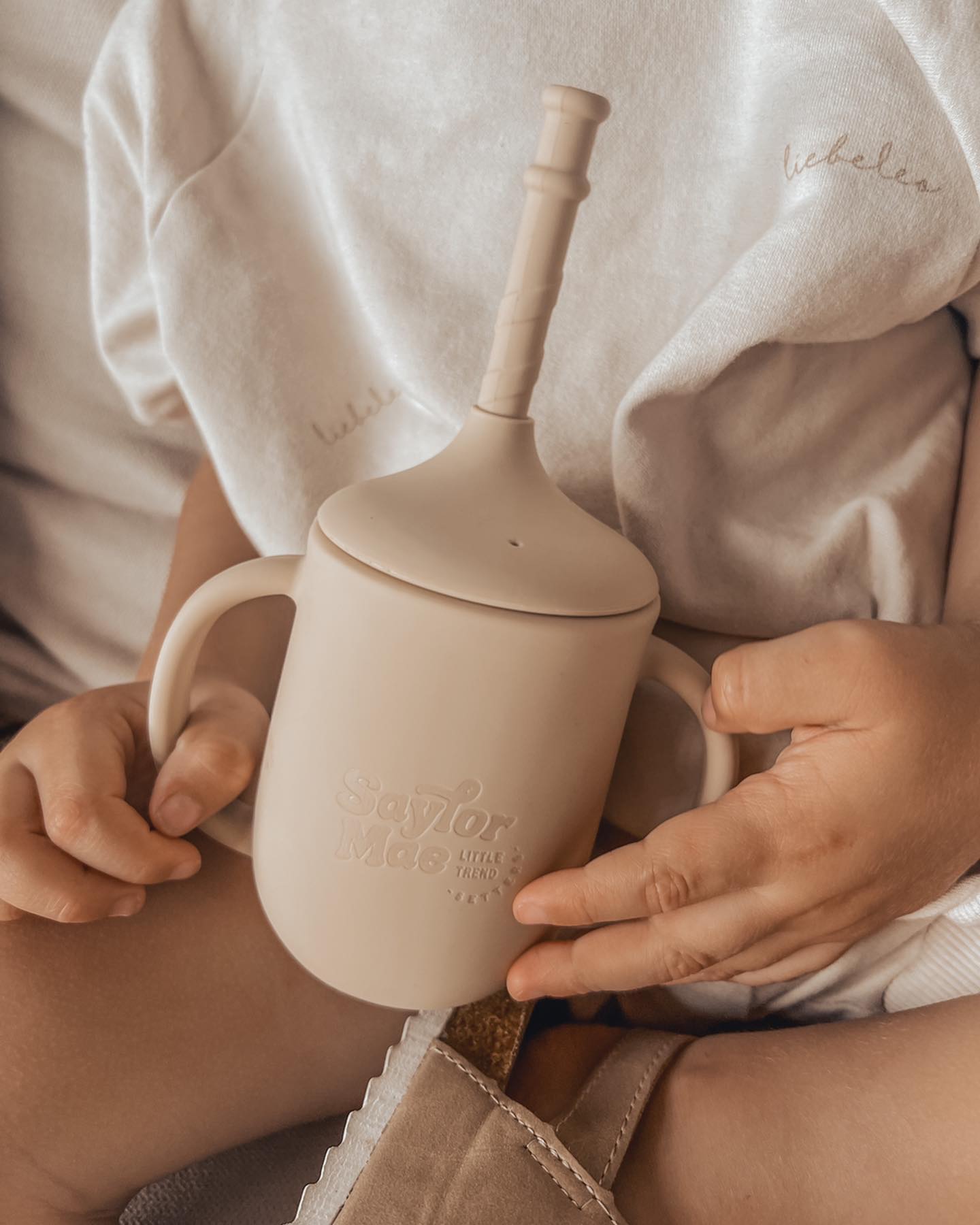 Saylor Mae Silicone Smoothie Cup - Sandy Linen
