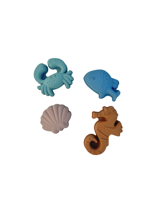 Saylor Mae Silicone Bath Toys - Ocean (Set of 4 plus storage bag)