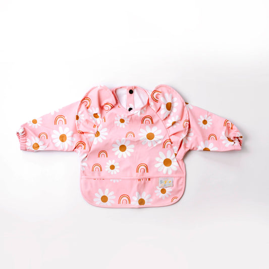 Saylor Mae Long Sleeve Waterproof Bibs - Daisy Bow