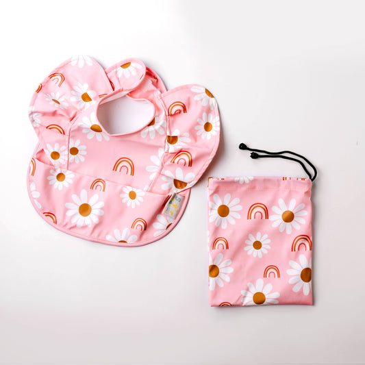 Saylor Mae Sleeveless Waterproof Bibs - Daisy Bow