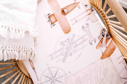 Saylor Mae Fitted Bassinet Sheets / Change Mat Cover - Oaklynn