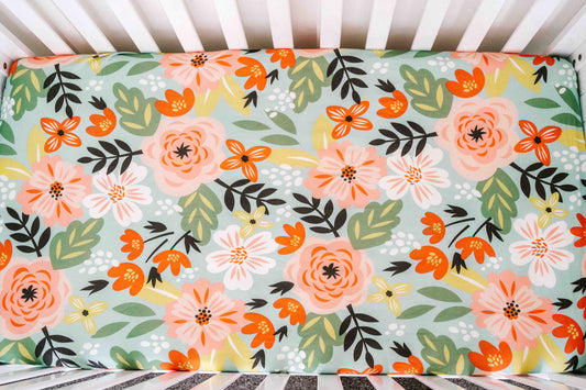 Saylor Mae Fitted Cot Sheets – Summer Botanicals